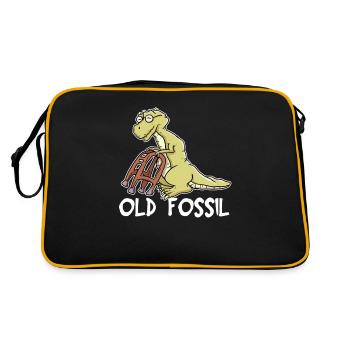 Cadeau humoristique pour les fans de vieux fossiles et de dinosaures - Sac Retro - noir/or - Dos