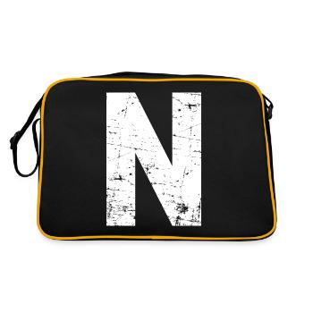 N letter - Retro Bag - black/gold - Back
