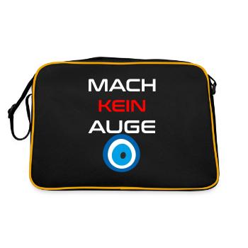 Deutschrap Deutscher Hip Hop Rap Rapper Geschenk - Retro Tasche - Schwarz/Gold - Hinten