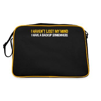 Je n'ai pas perdu la tête - cadeau ringard et geek - Sac Retro - noir/or - Dos