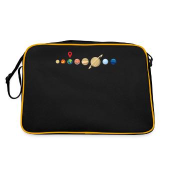 Vous êtes ici - cadeau ringard et geek - Sac Retro - noir/or - Dos