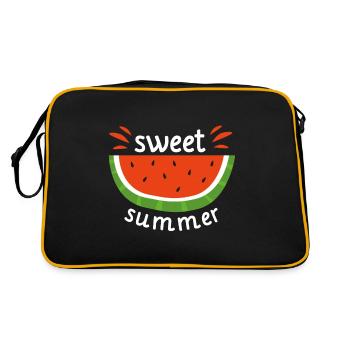 Doux soleil plage melon fruit cadeau - Sac Retro - noir/or - Dos