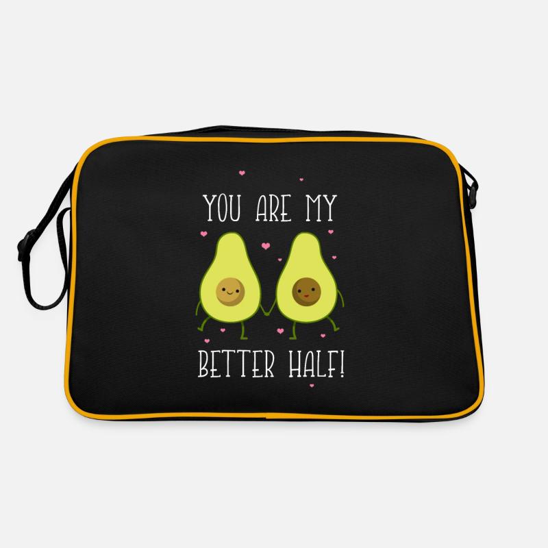 Avocado - Retro Tasche - Schwarz/Gold