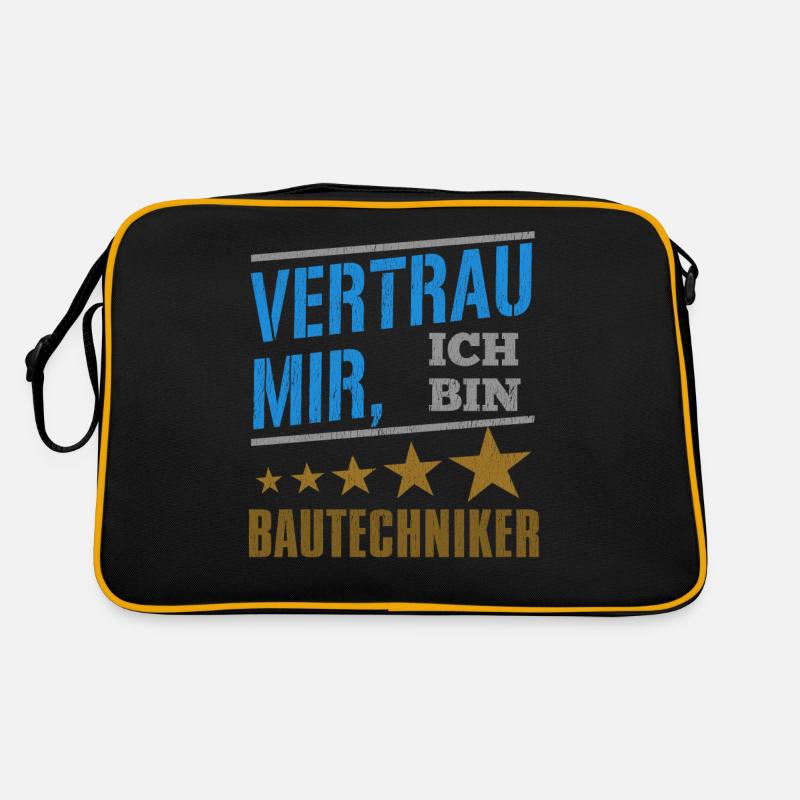 Vertrau Mir Ich Bin Bautechniker Retro Tasche
