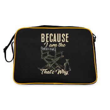 Film Regisseur - Retro Tasche - Schwarz/Gold - Hinten