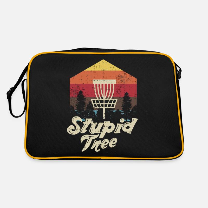 Dummes Baumscheiben-Golf-extremes Frisbee-Geschenk-Design Retro Tasche