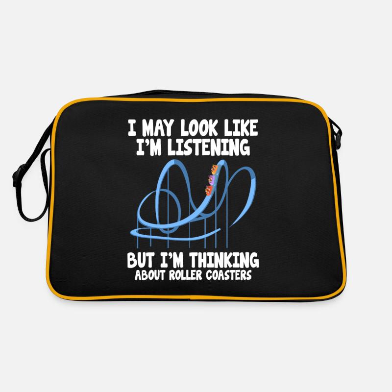 Rollercoaster Achterbahn Freizeitpark Geschenkidee Retro Tasche