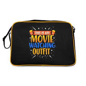 Film - Retro Tasche - Schwarz/Gold - Hinten