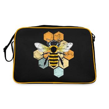 Abeille apiculteur Vintage cadeau abeille miel miel rétro - Sac Retro - noir/or - Dos