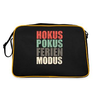 HOKUS POKUS Ferien Modus - Retro Tasche - Schwarz/Gold - Hinten
