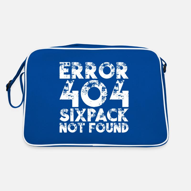 ERROR 404 Sixpack Not Found Gym washboard belly Retro Bag