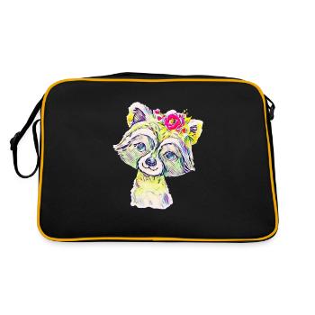 racoon - Retro Bag - black/gold - Back