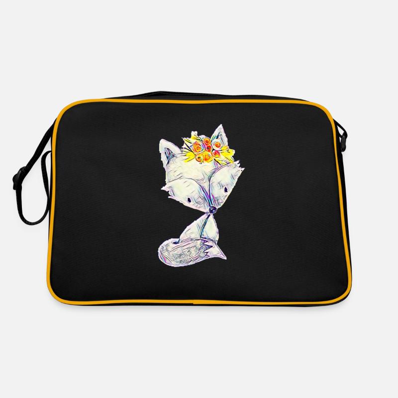 Fuchs - Retro Tasche - Schwarz/Gold