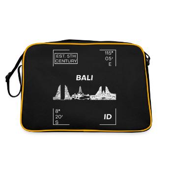 Bali, Indonésie - Sac Retro - noir/or - Dos