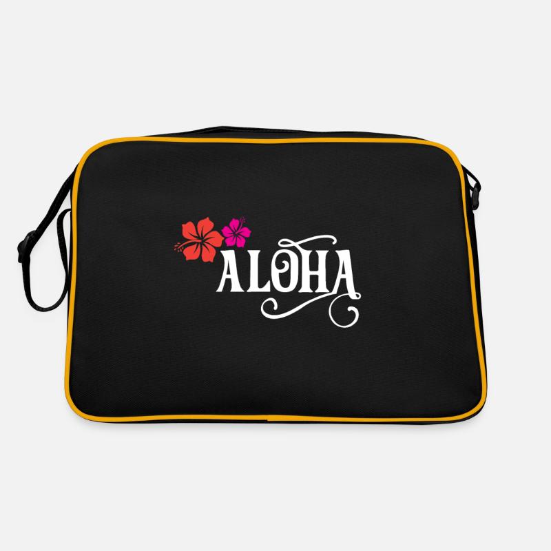 Aloha - Retro Tasche - Schwarz/Gold