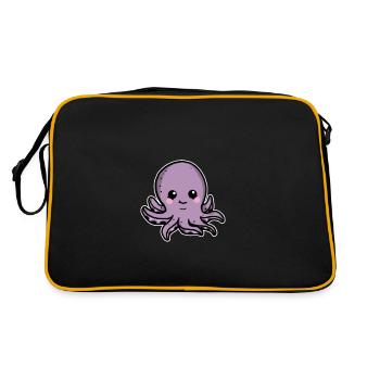 Drôle pieuvre pieuvres pieuvres cadeau - Sac Retro - noir/or - Dos