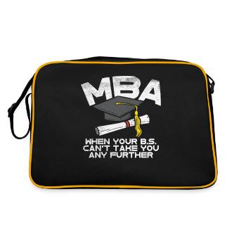 MBA master degree graduate gift - Retro Bag - black/gold - Back