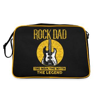 Rock dad rock and roll father's day gift - Retro Bag - black/gold - Back