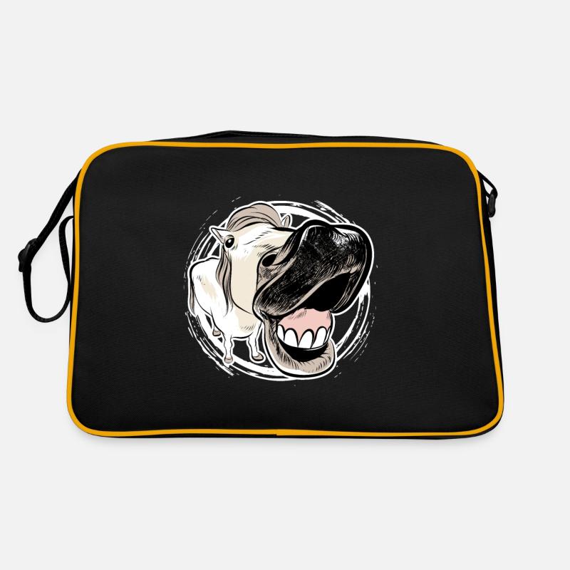lustiges Pferd Retro Tasche