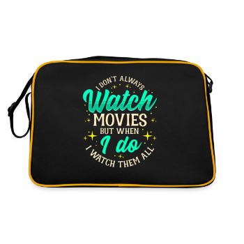 Filme Kino - Retro Tasche - Schwarz/Gold - Hinten