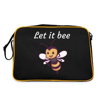 Let it bee - Retro Tasche - Schwarz/Gold - Hinten