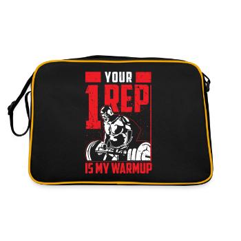 Your only representative is my warm up - bodybuilding - Retro Bag - black/gold - Back