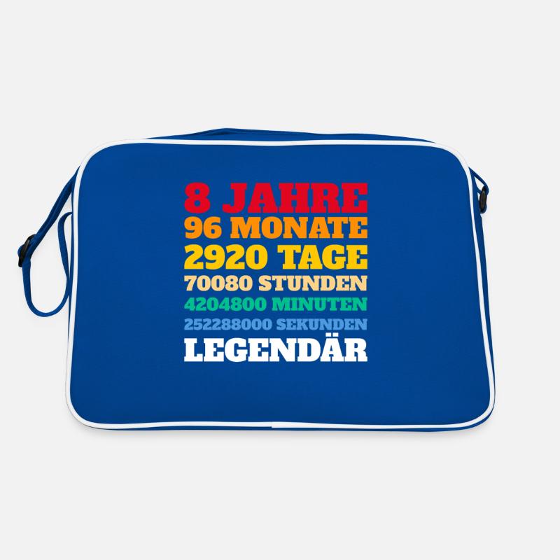 8. Geburtstag Geschenkidee Junge Mädchen Retro Tasche