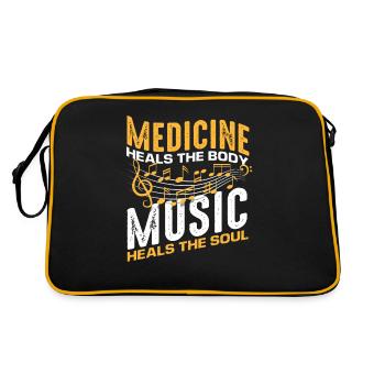 Musique Notes Professeur de musique Cadeau - Sac Retro - noir/or - Dos