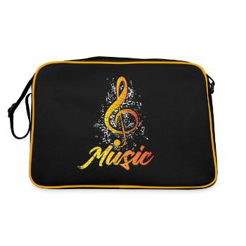 la musique - Sac Retro - noir/or - Dos