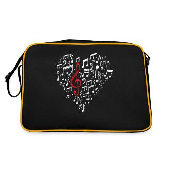 Musique Coeur - Sac Retro - noir/or - Dos