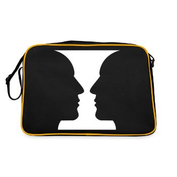 Têtes ou vases Illusions optiques - Sac Retro - noir/or - Dos
