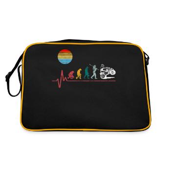 Retro Vintage Quad Evolution Heartbeat Motorbike B - Retro Bag - black/gold - Back
