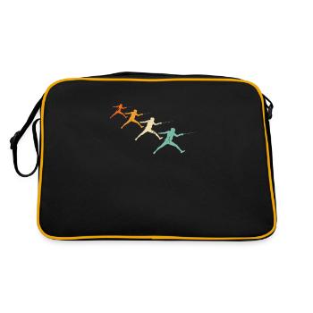 Papier cadeau escrime vintage escrime rétro - Sac Retro - noir/or - Dos