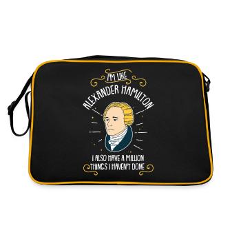 T-shirt drôle je suis comme Alexander Hamilton - Sac Retro - noir/or - Dos
