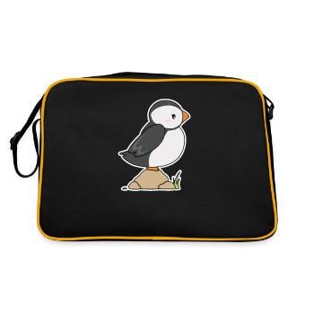 Atlantic puffin - Retro Bag - black/gold - Back