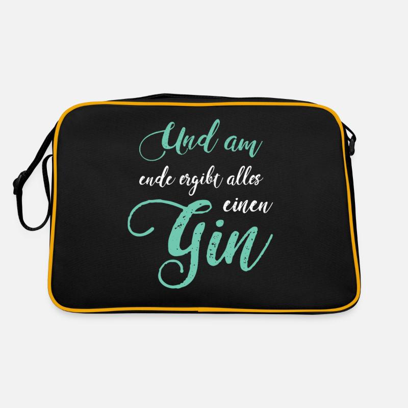 Gin Spruch Gin Fan Gin Trinker Geschenkidee Retro Tasche