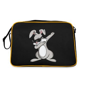 Dabbing lapin lunettes de soleil Lapin de Pâques Cool Cadeau - Sac Retro - noir/or - Dos