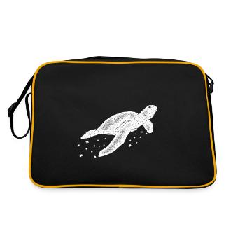 Turtle Sea of the Stars Beach Ocean - Retro Bag - black/gold - Back