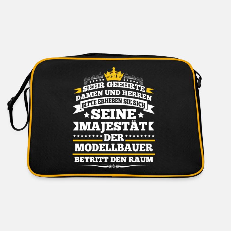 Der Modellbauer Betritt Den Raum Modellbau Retro Tasche