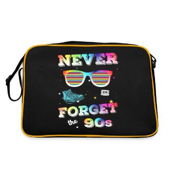 never forget the 90s nineties retro - Retro Bag - black/gold - Back