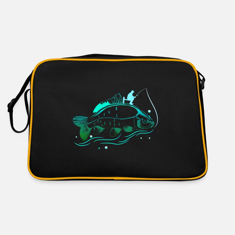 Angel fish carp creative art angler gift Retro Bag