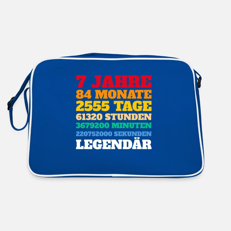 7. Geburtstag Geschenkidee Junge Mädchen Retro Tasche