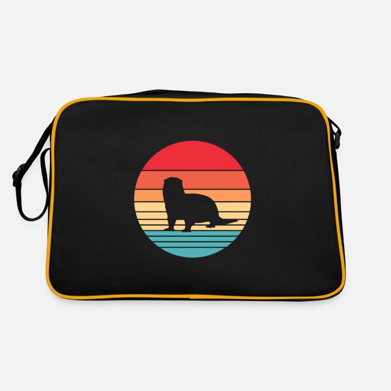 Retro Otter - Retro Tasche - Schwarz/Gold