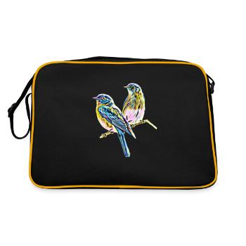Oiseaux - Sac Retro - noir/or - Dos