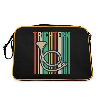 Trichtersaufen - Retro Tasche - Schwarz/Gold - Hinten