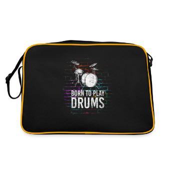 Schlagzeug Band - Retro Tasche - Schwarz/Gold - Hinten