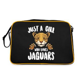 Just a Girl Who Loves Jaguars Funny Jaguar Women - Retro Bag - black/gold - Back