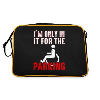 Cadeau handicap handicap humour en fauteuil roulant - Sac Retro - noir/or - Dos