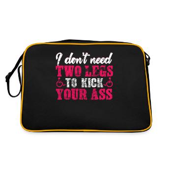 Cadeau handicap handicap humour en fauteuil roulant - Sac Retro - noir/or - Dos