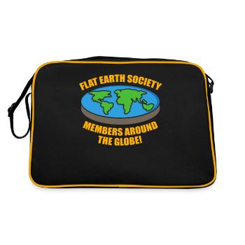 Flat Earth Society Members Earth Flat - Retro Bag - black/gold - Back
